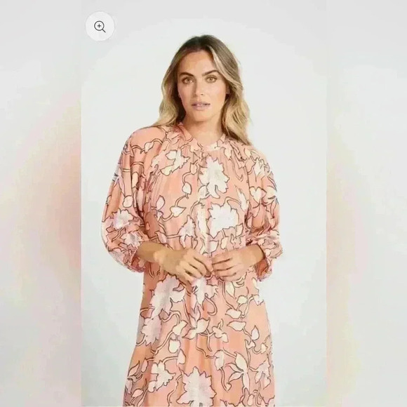 Boutique Australian HOLIDAY Cabana Midi Dress ~ Rainforest ~ Medium~NWT! Floral - Picture 4 of 11